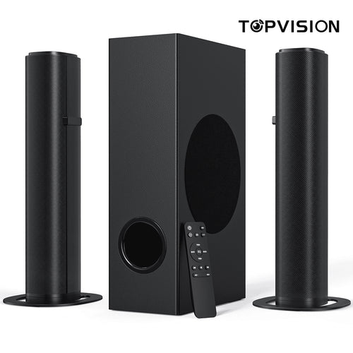 4.1Ch Sound Bar with Subwoofer, 120W Separable Sound Bar for TV, 2-In-1 Detachable Sound Bar with Usb/Aux/Coaxial/Optical/Hdmi/Bluetooth